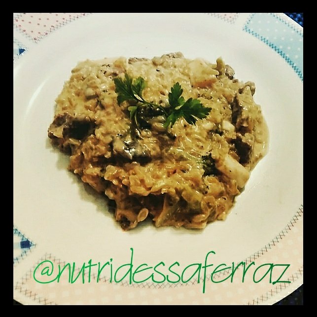 Risoto integral mata fome